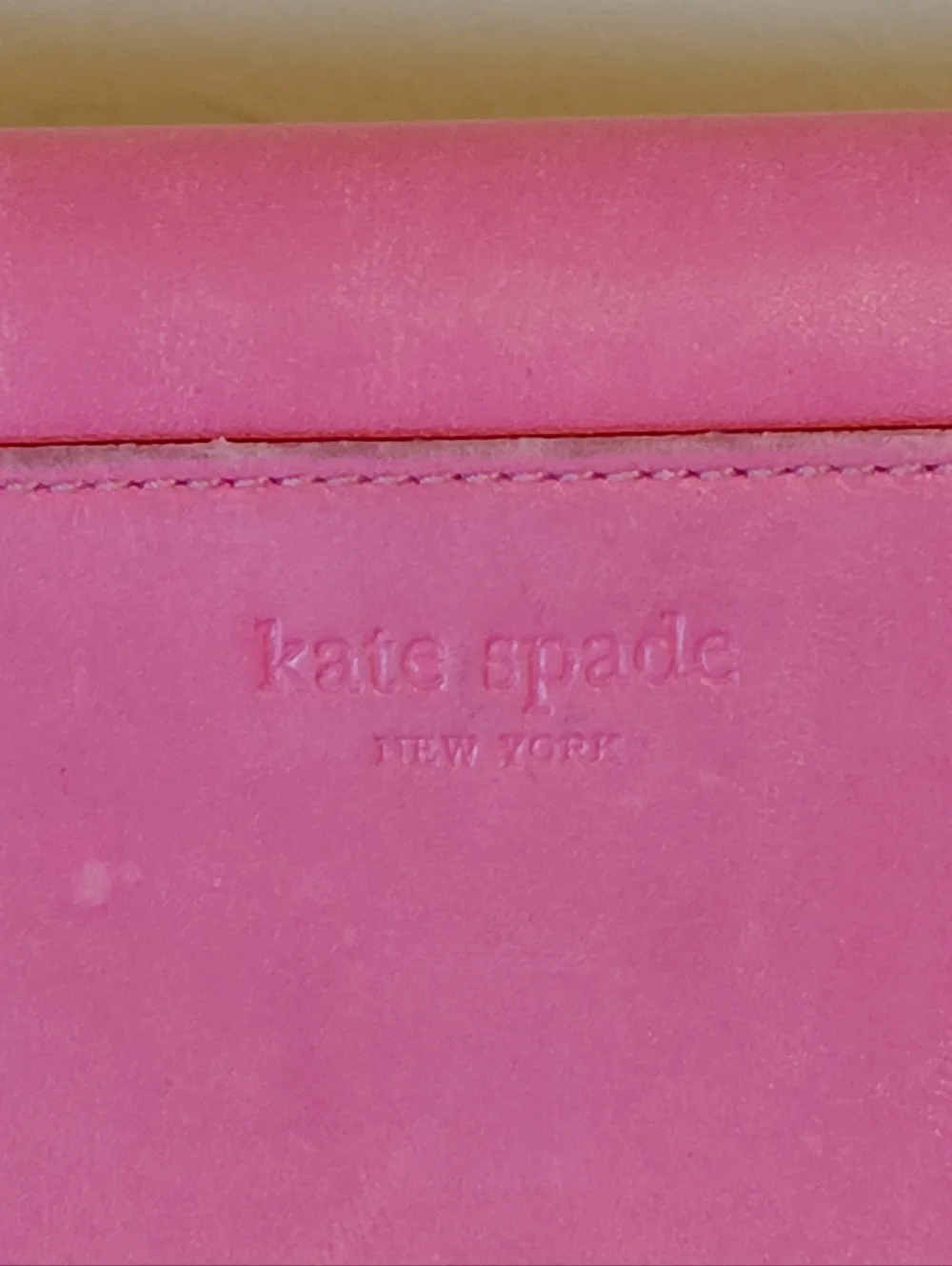 Kate Spade Pink Trifold Wallet With Checkbook - Picture 4 of 10